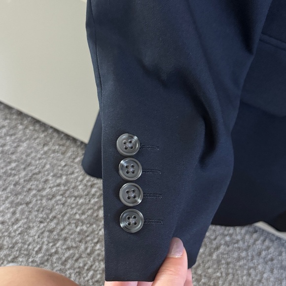 Men's Classic Navy Suit Jacket Slim Fit Blazer - Picture 4 of 6